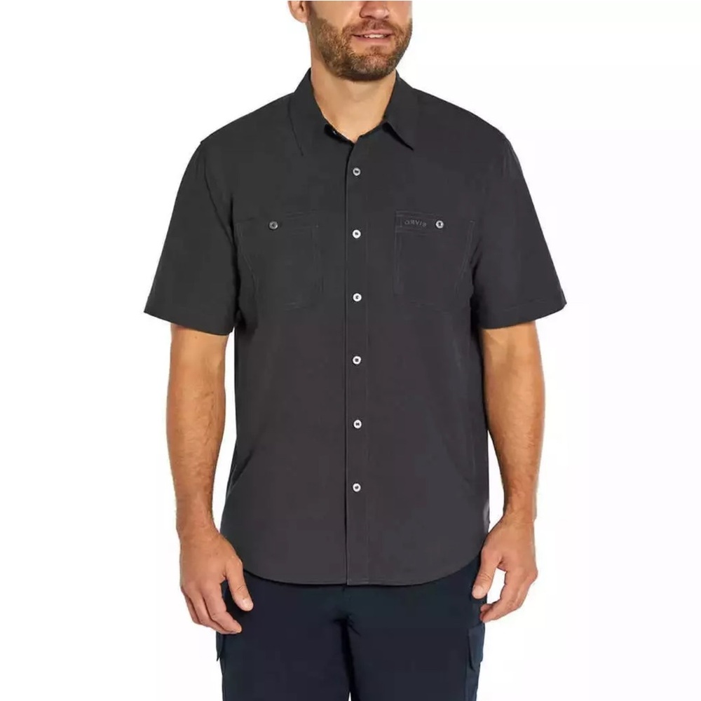 Orvis Men's Tech Shirt UPF30+ Quick Dry Black Size Large